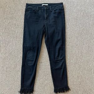 SAM EDELMAN PANTS THE STILETTO HIGH RISE SKINNY ANKLE BLACK SIZE 31